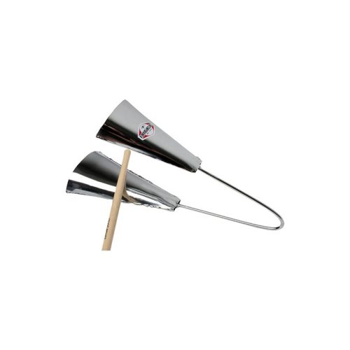 Agogo cowbell double metal chromé avec batte