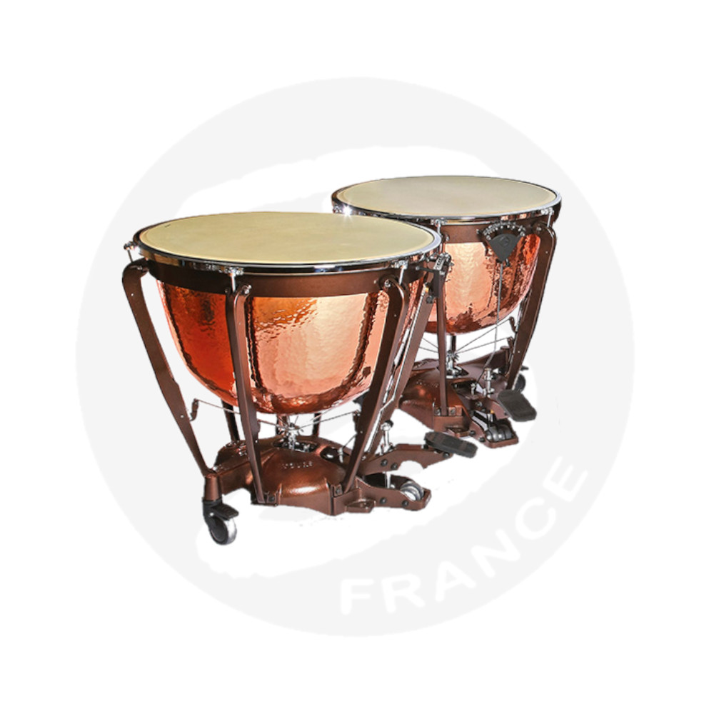 Jeu de 2 timbales Bergerault Standard Symphonique fûts en cuivre profond poli