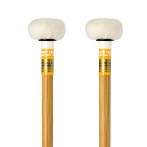 Baguettes de timbales inaki - tête plate - très dure bague jaune