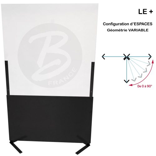 Cloison de protection transparente  /  opaque - série ECO - 190 cm x L100 cm