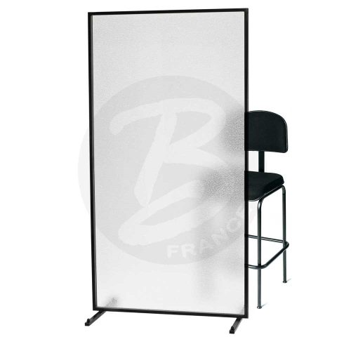 Cloison de protection translucide mobile sur roulettes  2m x 1,20 m