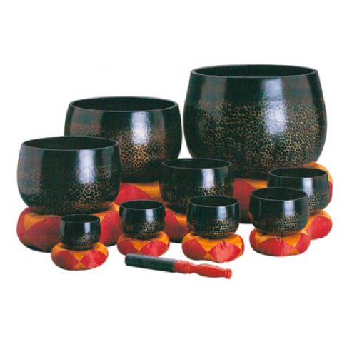 Jeu de bols chinois Dark Ching - bronze noir - accordés C4-C5