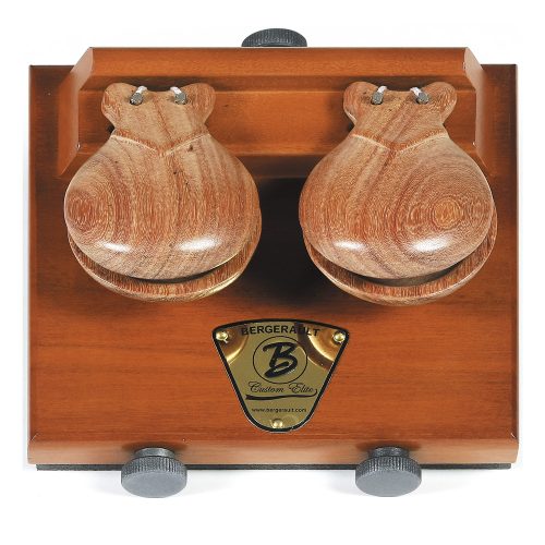Castagnettes sur socle - bois de rose